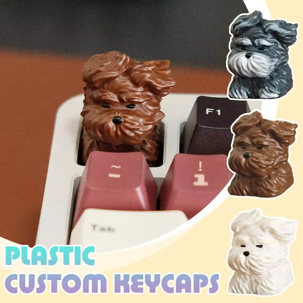 Puppy Personality Key Cap Windblown Puppy Key Cap Single Mechanical Keyboard Cap Rocket Hammer Retro Resin Cute