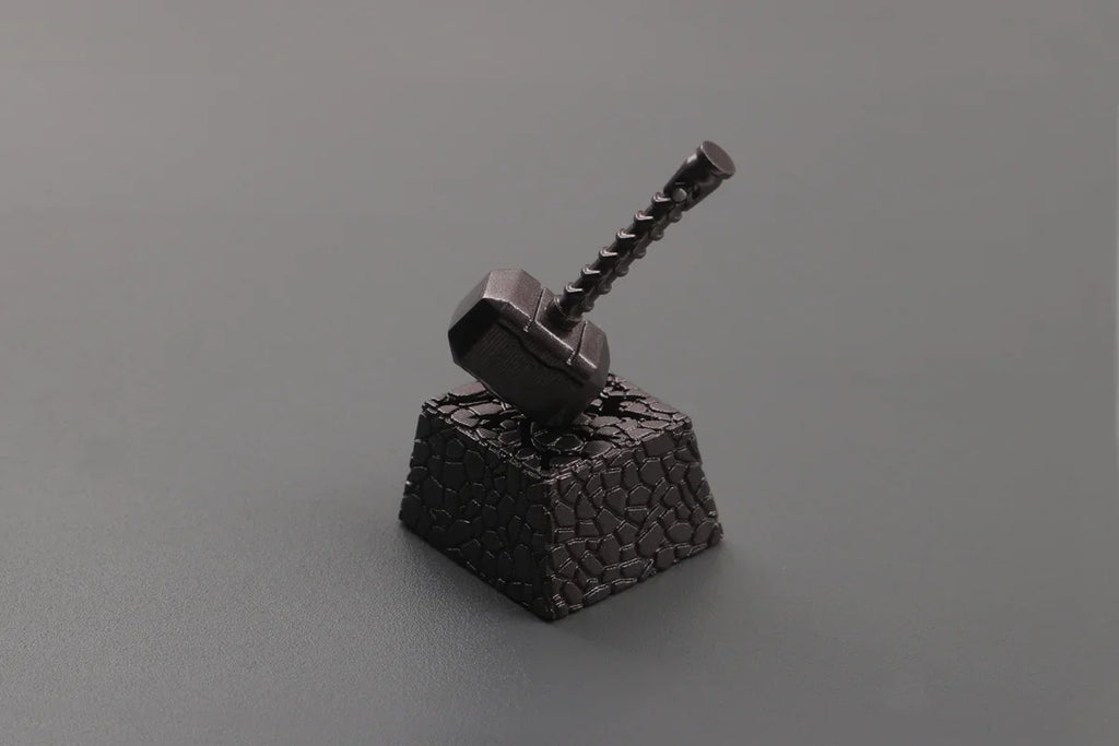 New 2In1 Resin Keycaps Thor Hammer for Mechanical Classic Retro Transparent Key Cap Suit Esc Button Personalized Keycaps