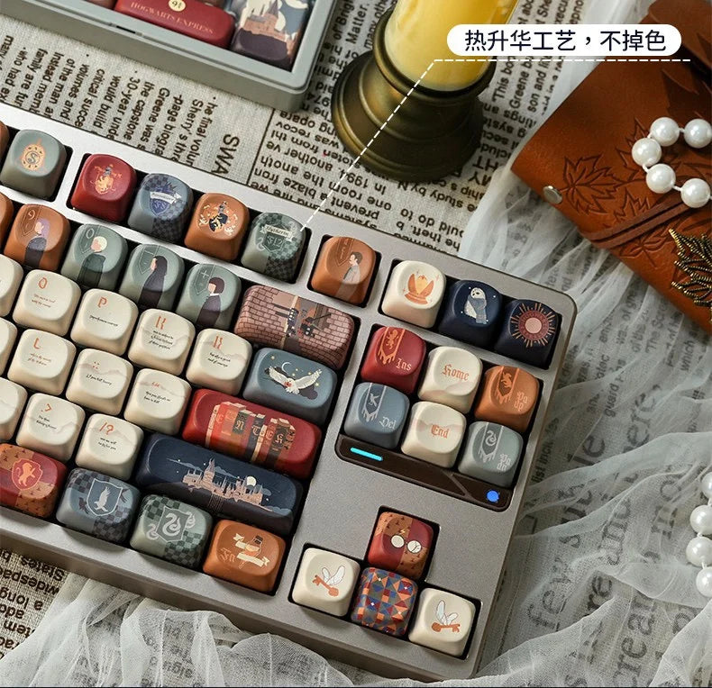 The Owl'S Letter Keycap 140keys Moa Cute Cartoon Sublimation Personalized Diy Customized Keycaps 6u For Mechanical Keyboard