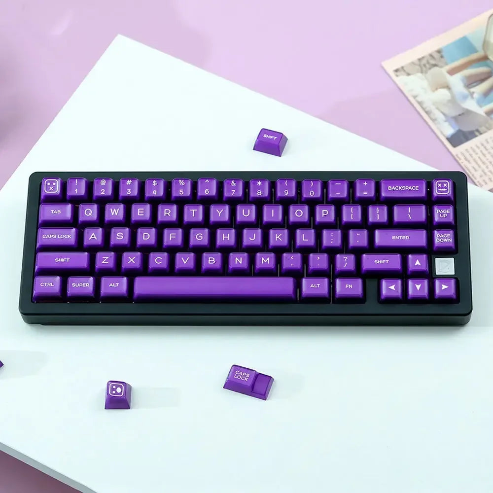 142 Keys SA Profile Keycaps Custom Marble Themed Double Shot PBT White Translucent Keyboards Keycap for MX Switch Game Keyboard