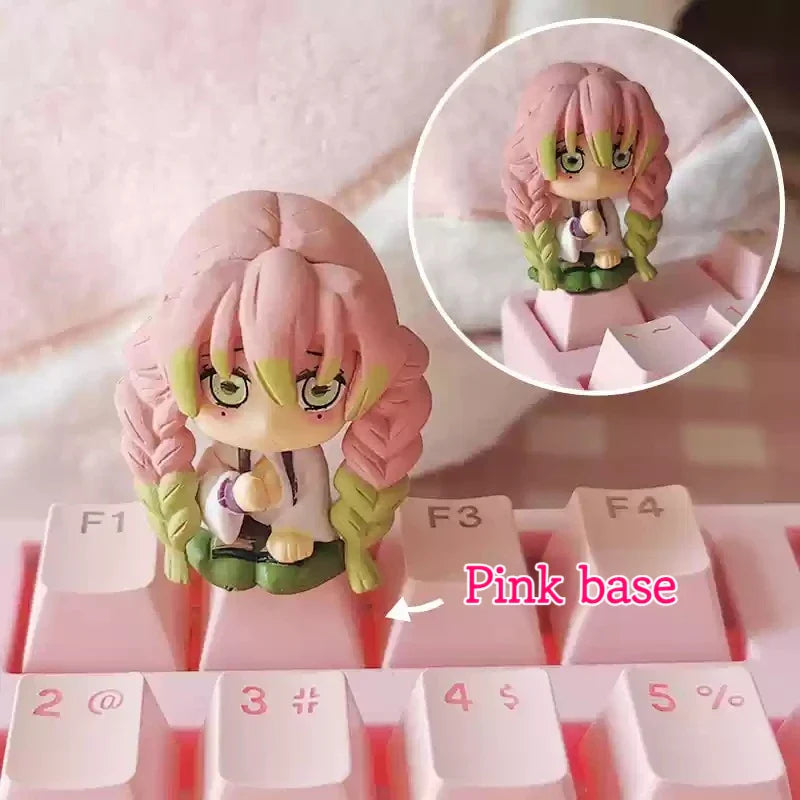 1pcs Demon Slayer Personalized Keycaps Mechanical Keyboard Resin Transparent Single Anime Key Cap Cute Mi Douzi Charcoal Jiro