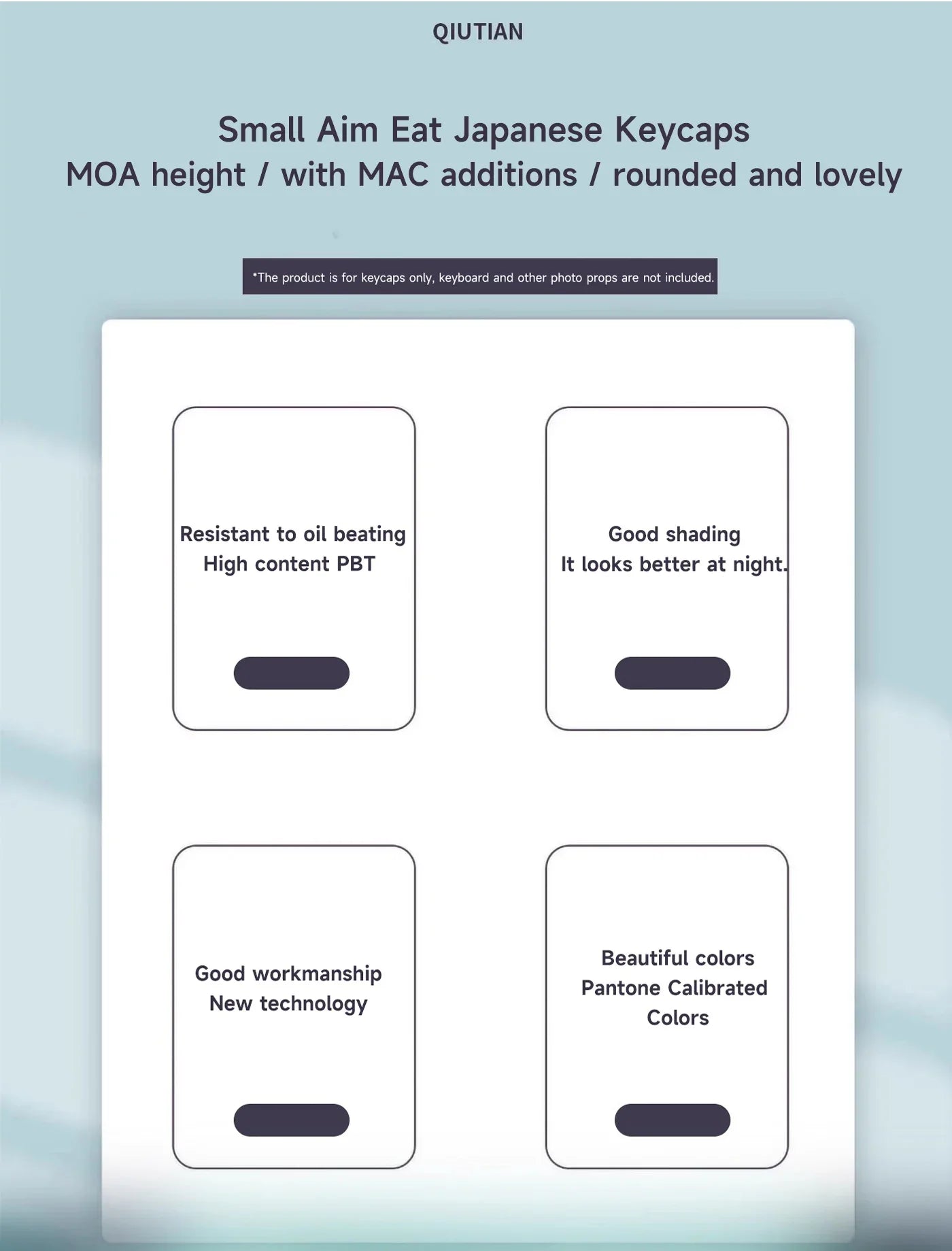 142 Keys MOA Profile Cartoon Theme Keycaps Thermal Five-side Dye-Sublimation Customized Key Caps Kit for Mechanical Keyboard