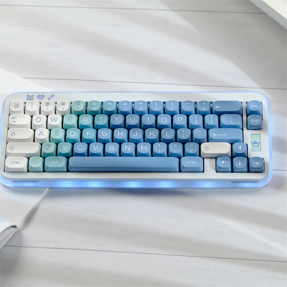 129 Key Snow Monster PBT Keycap MOA Profile Dye Sublimation Keycap For Gaming Mechanical Keyboard Keycap MX Switch MOA Key Caps