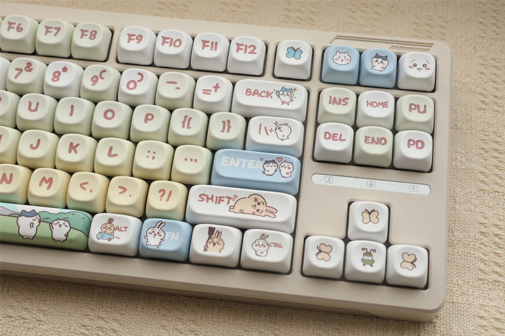144 Keys/set Kohachi Keycaps MOA Profile GMK PBT Cute Anime Keycaps for Mechanical Keyboard Dye Sublimation Gaming Keycap