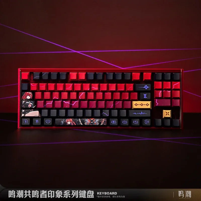 Wuthering Waves Yinlin Gaming Keyboard Three Mode Customized Wireless Mechanical Keyboard 89keys Hot Swap Gasket Pc Gamer