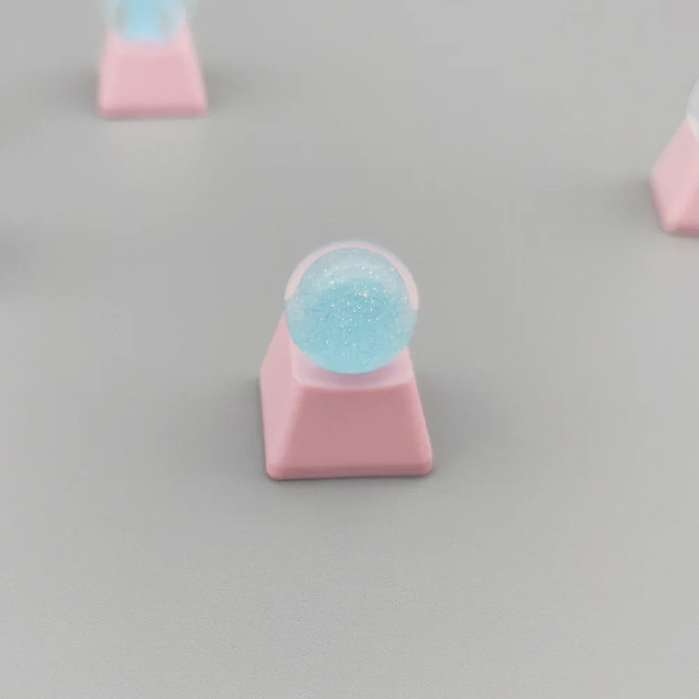 Personalized Keycaps Cute Wings Crystal Key cap Handmade Mechanical Keyboard R4 Keys PBT Color Keycaps Anime
