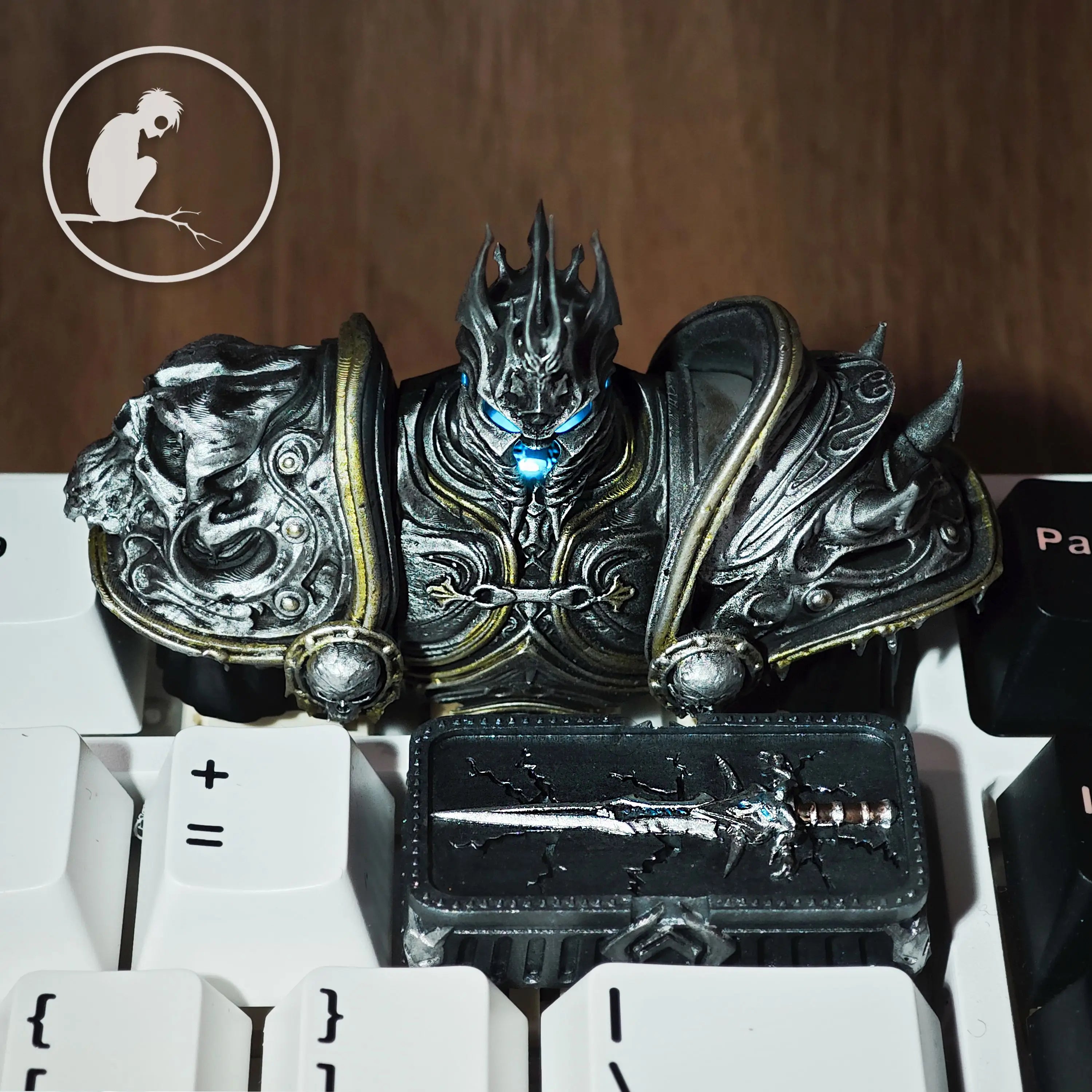 Warcraft Theme Keycap Frostmourne Keycaps Handmade Resin Backlit Key Cap MX Switch Customized Mechanical Keyboard  Accessories