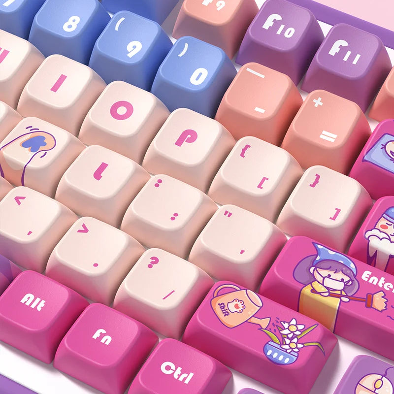 Weekends Theme Keycaps 122/138/158 Keys Mda Profile Pbt Thermal Sublimation Mechanical Keyboard Customized Anime Game Keycaps