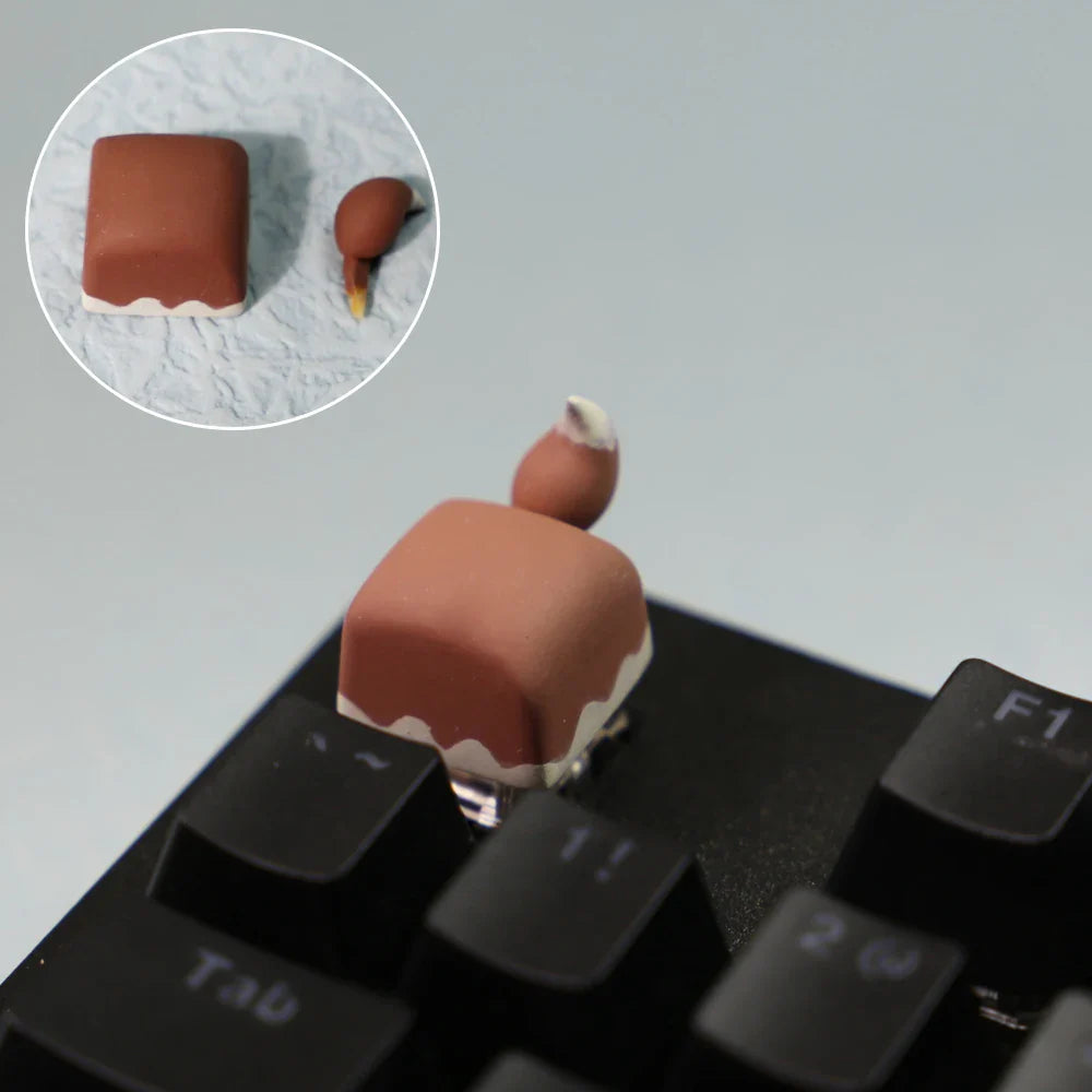 1pc Cartoon Personality Tail Gaming Keycap Elves Keycaps festival gift For Cherry MX Mechanical Keyboard Key Cap
