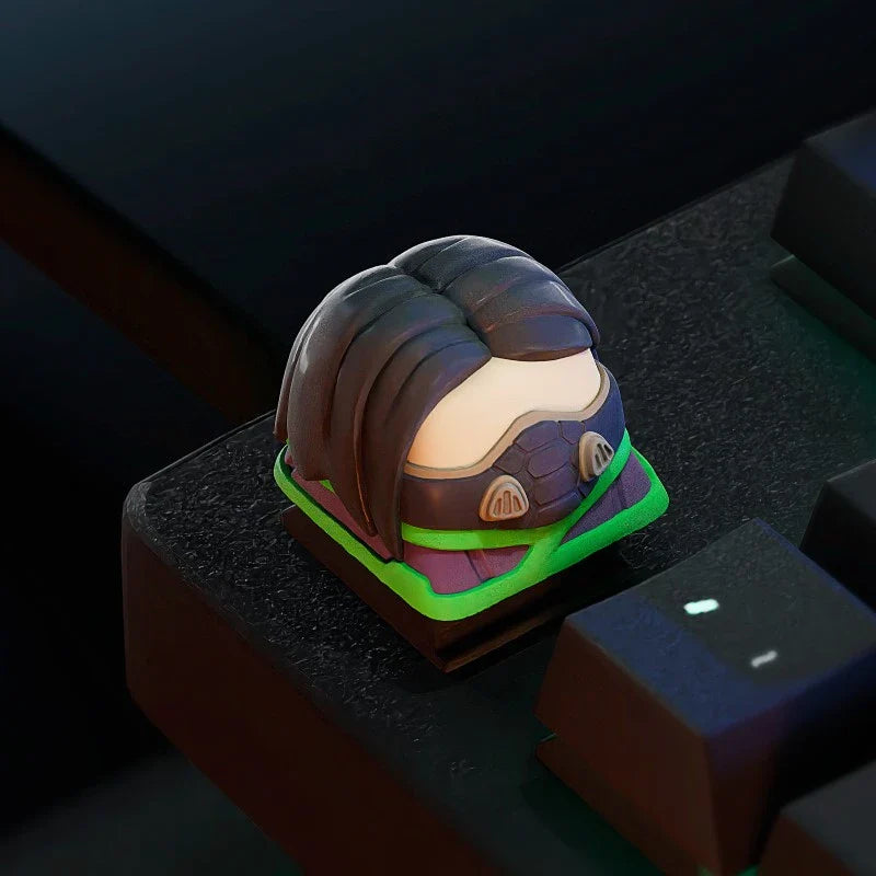 Valorant Keycap Gekko Wingman Anime Keycap Original Resin Keyboard Cap Custom Artisan Key Cap for Mechanical Keyboard Gamer Gift