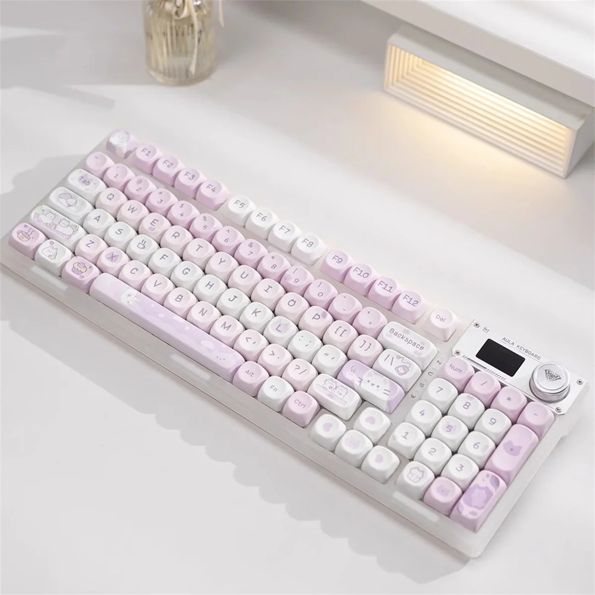 132Keys MOA Profile Keycaps Cartoon PBT Key Caps for 61/64/68/78/84/87/96/104/108 Keys Gaming Mechanical Keyborad MX Swtiches