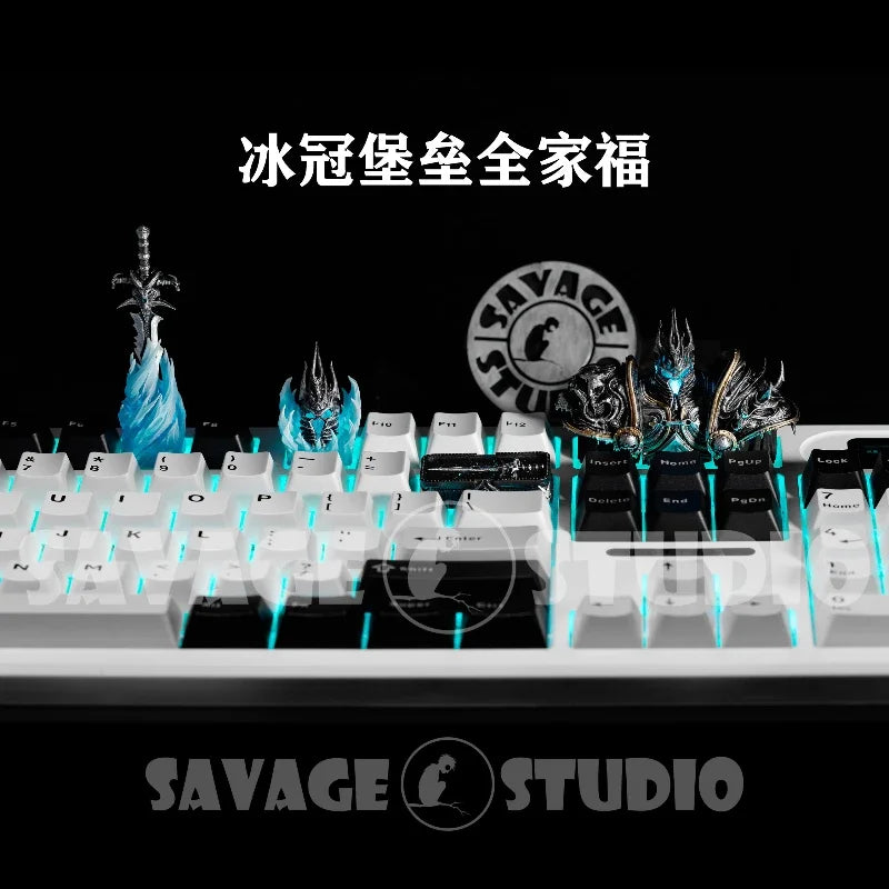 World of Warcraft Frostmourne Anime Keycaps Custom Key Caps for Mechanical Keyboard Caps Korean Keycap PC Game Peripheral Gifts