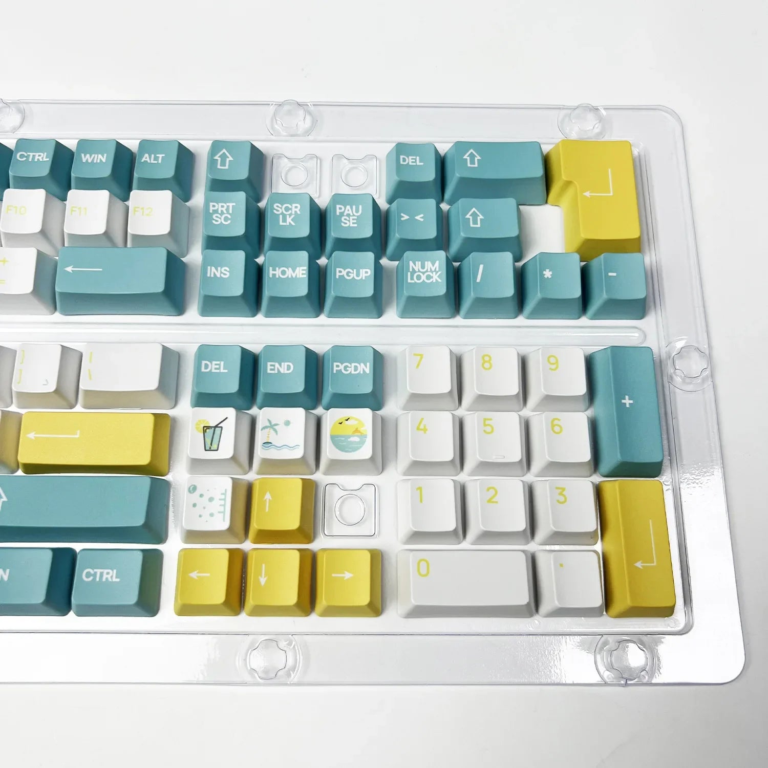 129 Keys Arabic Keycaps Set PBT/ABS Cherry Profile OEM Keycap Gaming Custom Personalised Cute for MX Switch Mechanical Keyboard