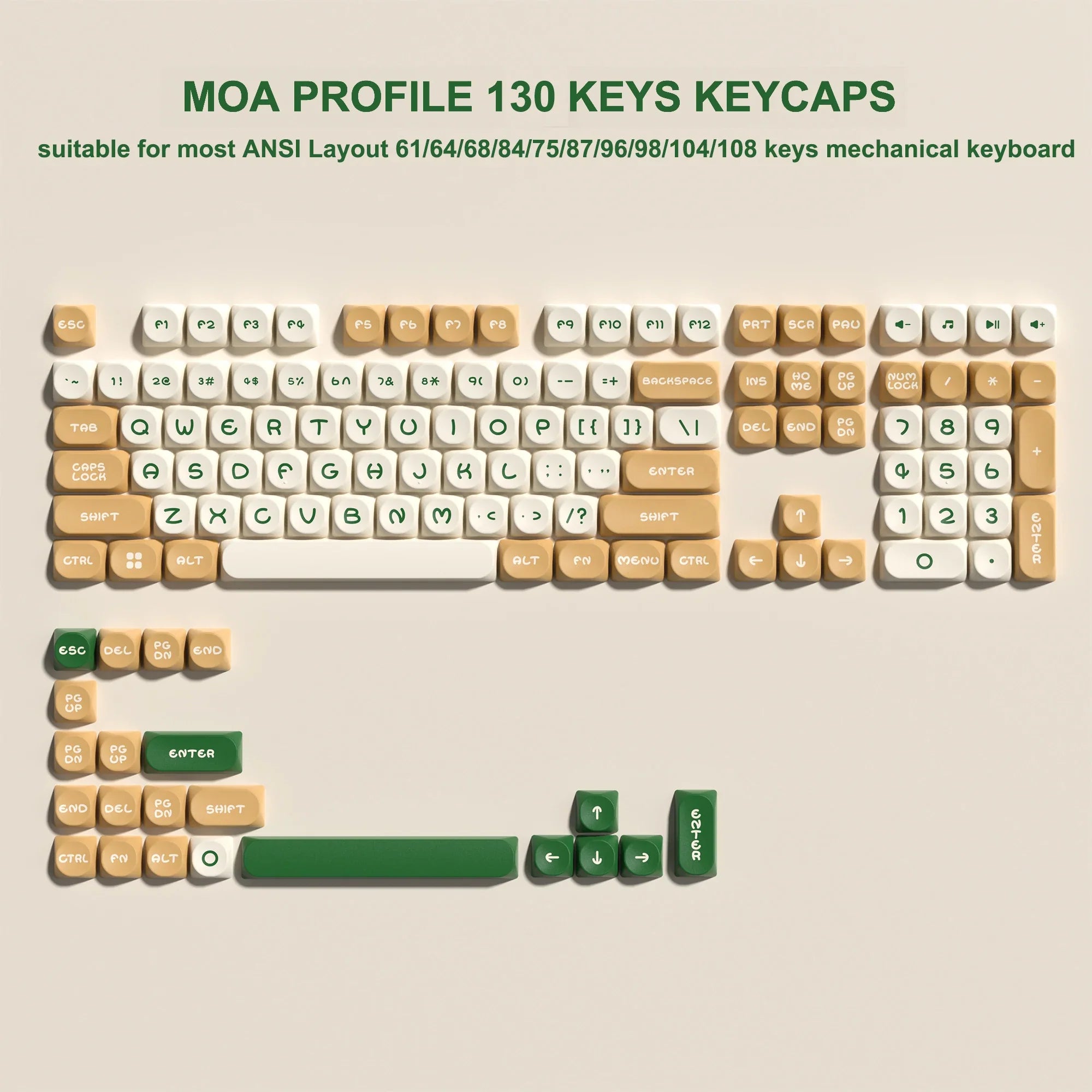 143 Keys Pink Cherry MOA Profile PBT Keycaps Dye Sub Customs  Key caps for 61/87/104 Cherry MX Switch Gaming Mechanical Keyboard