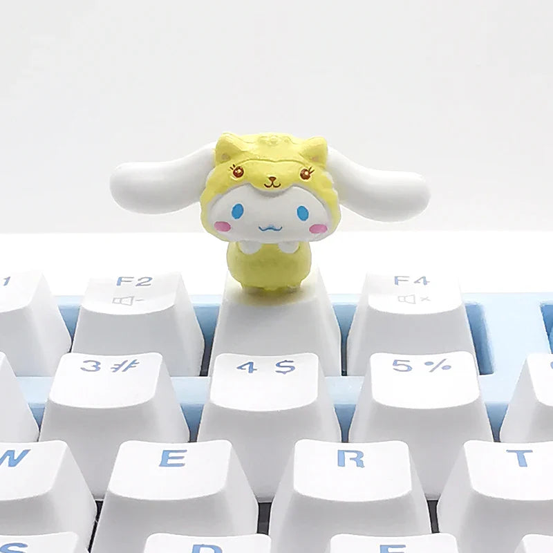 Sanrio Kawaii Cinnamorol Keycaps Mechanical Keyboard Caps Hello Kitty Pochacco Mx Axis Personalized Cartoon Esc Diy Key Cap Game