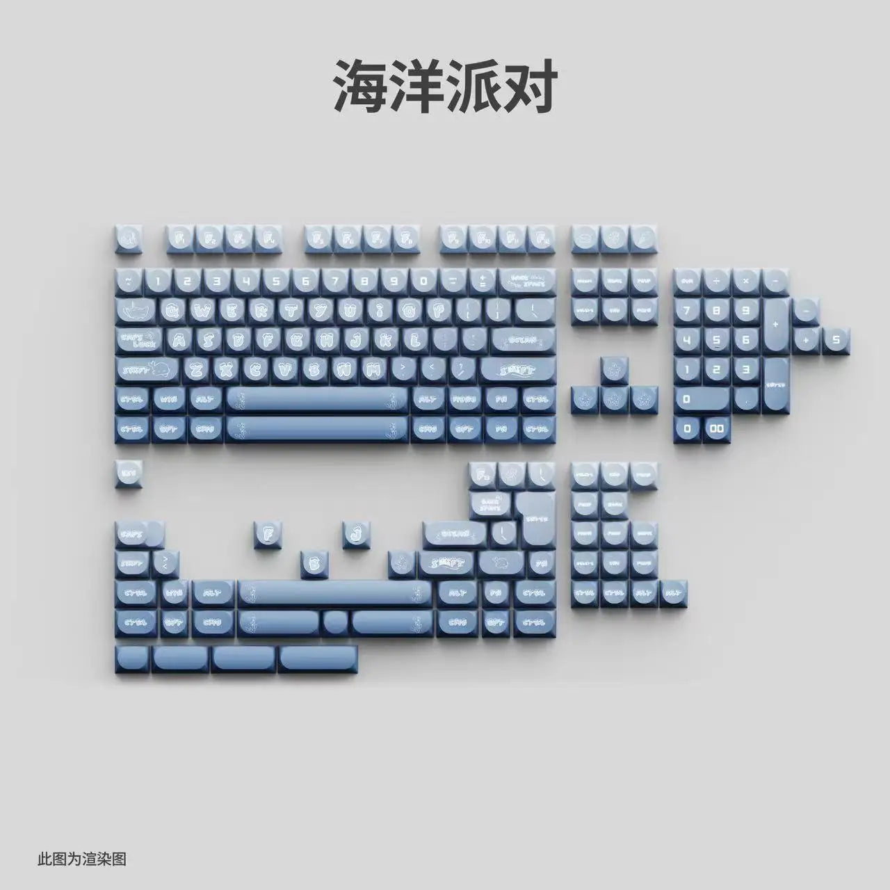 Transparent Keycaps PC 170 Keys Set for Mechanical Keyboard Keycap Accessories Personalized Customization DDA Profile Keycaps