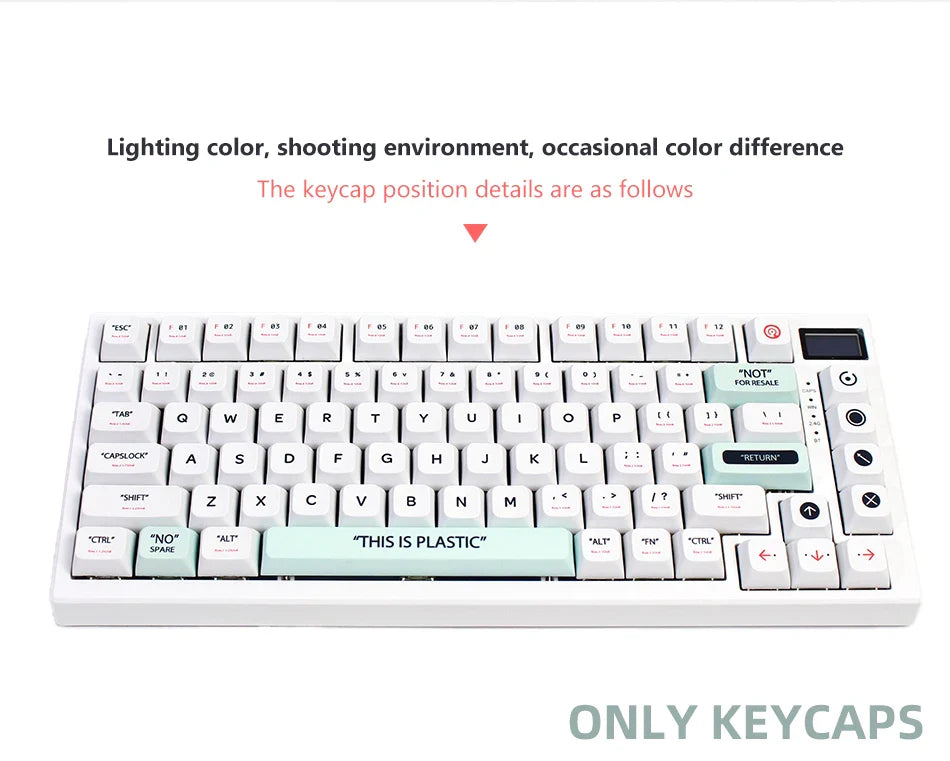 141 Keys XDA Profile Plastic Theme Keycaps PBT Dye Sublimation Key Caps Kit for GMK67 Gaming Mechanical Keyboard MX Switches