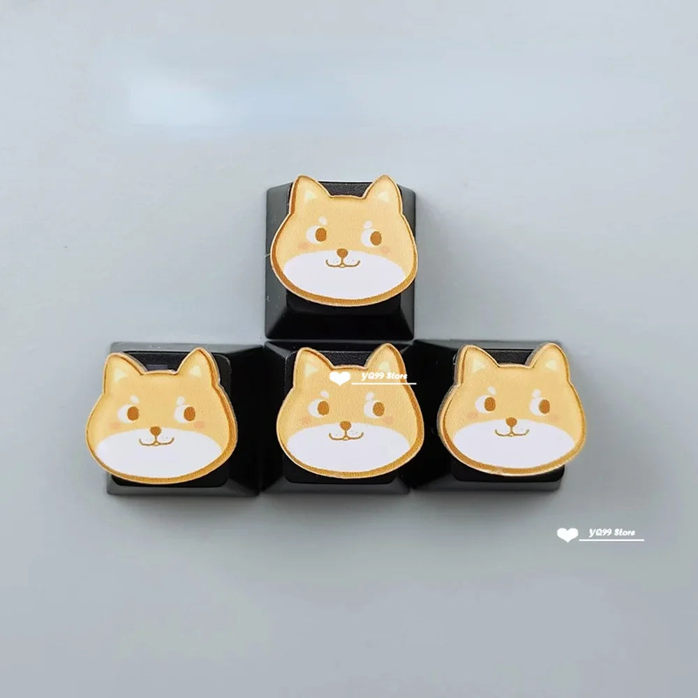 4pcs/set Lovely Cat Claw Key Cap Personality Cat Paw Keycaps for Mechanical Keyboard R4 Arrow Keys Pink Cute DIY Keycaps