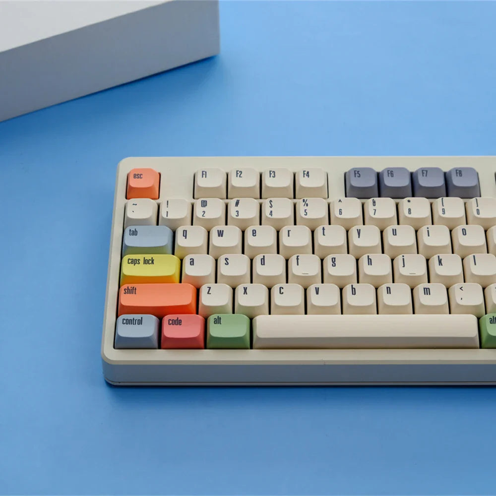 XDA PBT Keycaps Dye Sub Keycap For Mechanical Keyboard Gaming 75% Color Key Caps Wooting Minimalism Retro Custom DIY