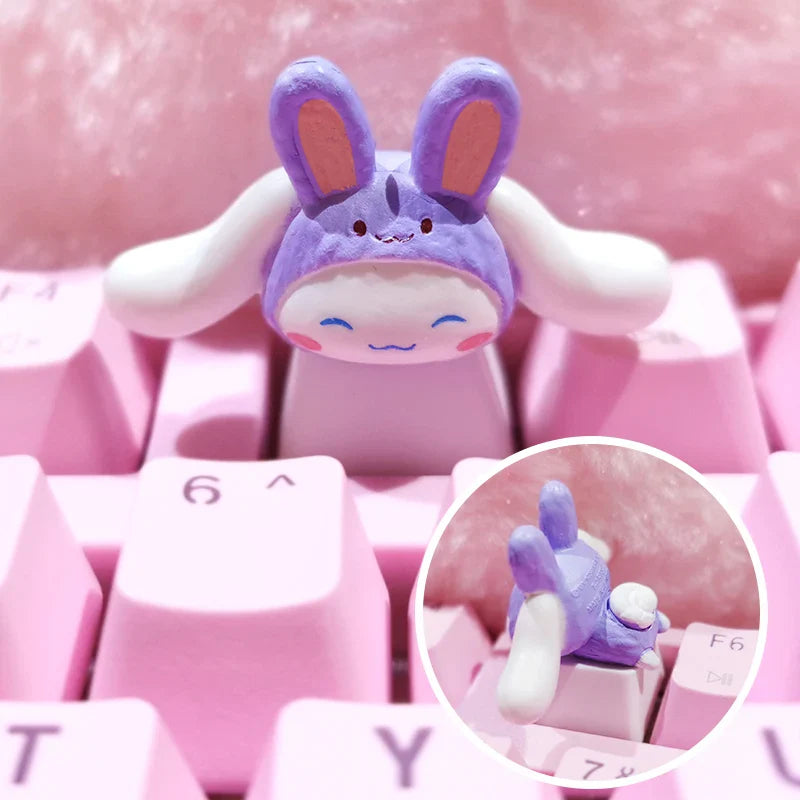 Sanrio Kawaii Cinnamorol Keycaps Mechanical Keyboard Caps Hello Kitty Pochacco Mx Axis Personalized Cartoon Esc Diy Key Cap Game