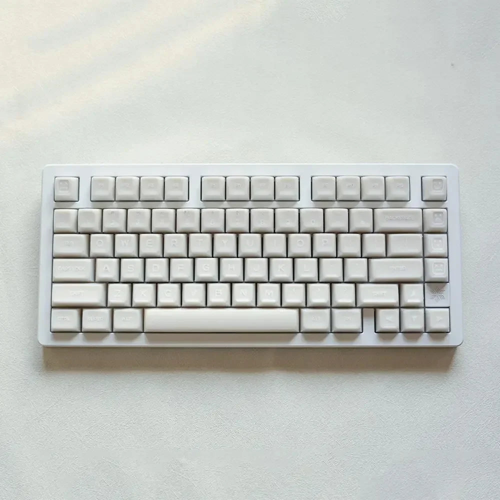 142 Keys SA Profile Keycaps Custom Marble Themed Double Shot PBT White Translucent Keyboards Keycap for MX Switch Game Keyboard