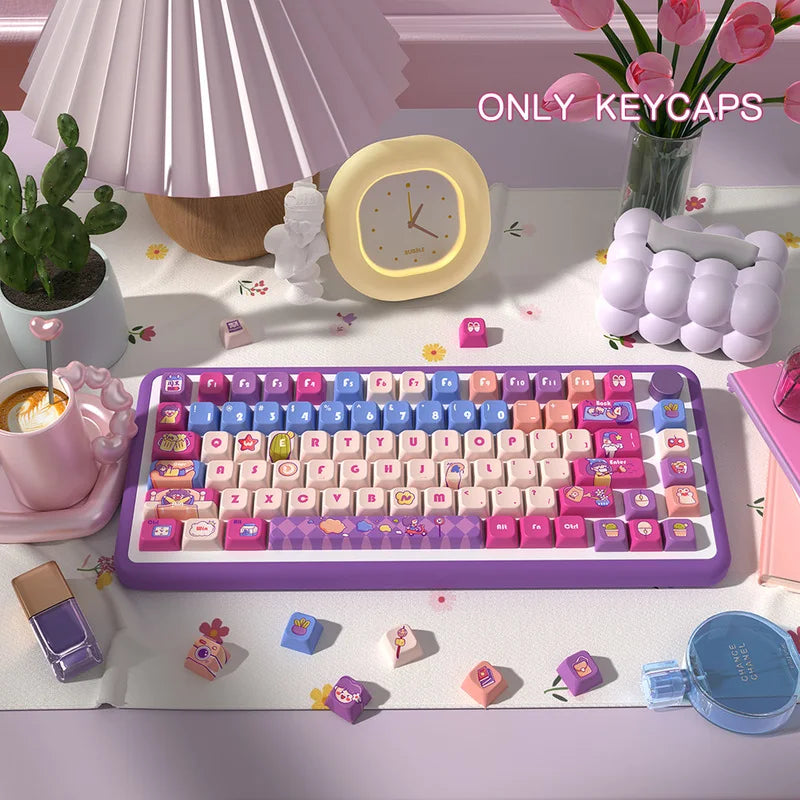 Weekends Theme Keycaps 122/138/158 Keys Mda Profile Pbt Thermal Sublimation Mechanical Keyboard Customized Anime Game Keycaps