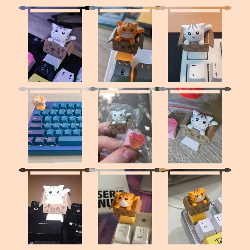 1PC PBT Custom Cartoon Anime for Cat Keycap Bottom Backlit Keycaps OEM Profile for DIY Mechanical Keyboard Children's Gi