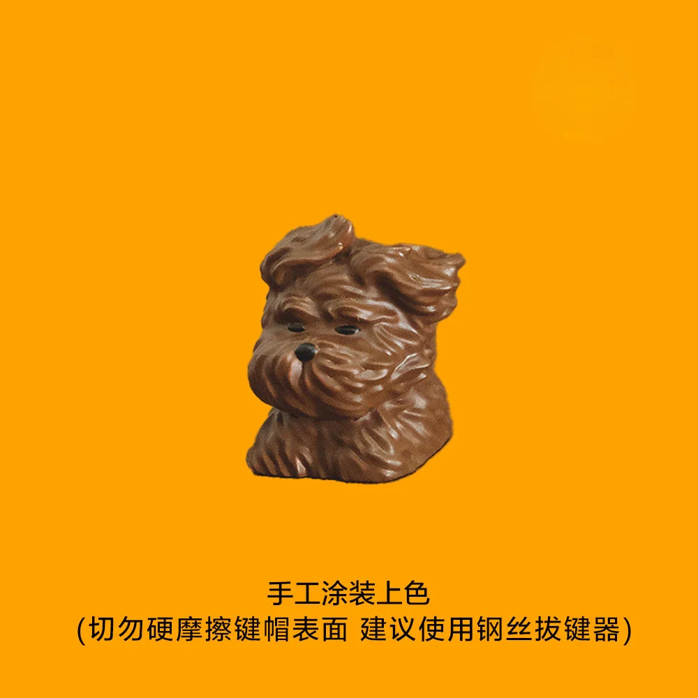 Stray Puppy Keycap Cute Custom Wind Blows Little Dog Point ABS 1U Key Cap MX Switch Handmade Artisan 3D Printing Lovely Keycaps