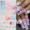 12Girds/Box Sanrioed Hello Kitty Nail Art Rhinestone Kawaii Kuromi Nail Charms Kit DIY Jewelry Decoration Manicure DIY Nail Part
