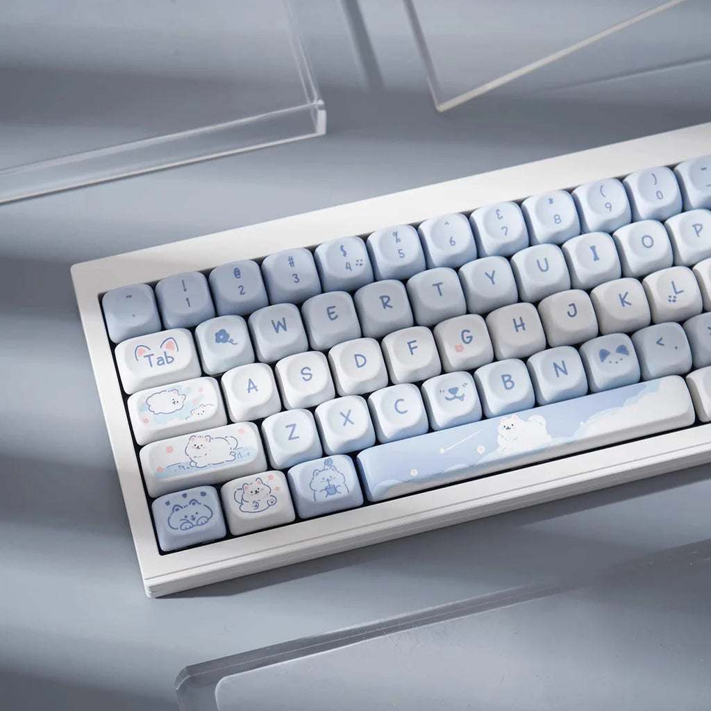 132Keys MOA Profile Keycaps Cartoon PBT Key Caps for 61/64/68/78/84/87/96/104/108 Keys Gaming Mechanical Keyborad MX Swtiches