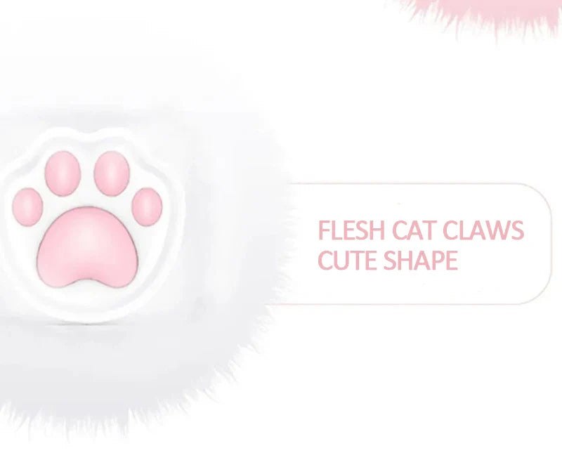ZIFRIEND Cute Cat Paw Keycaps For Mechanical Keyboard Cherry MX Switch DIY Custom Key Cap Soft ABS Keycup Artisan Pink Color 60%