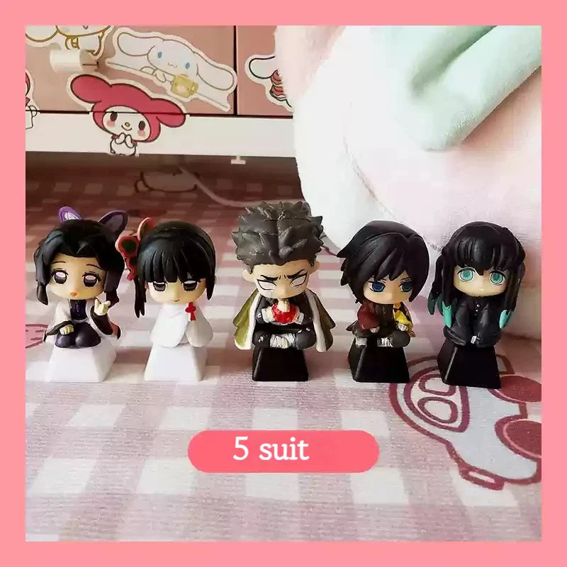 1pcs Demon Slayer Personalized Keycaps Mechanical Keyboard Resin Transparent Single Anime Key Cap Cute Mi Douzi Charcoal Jiro