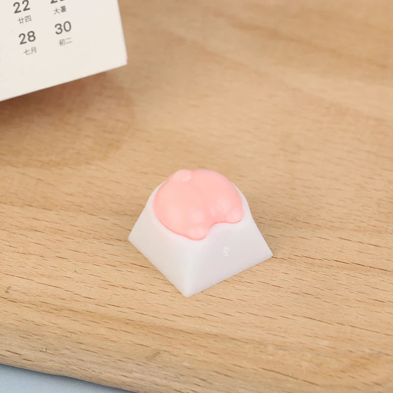 1PC Cute Cat Paw Keycaps For Mechanical Keyboard Cherry MX Switch DIY Key Cap Soft Silicone Keycup Artisan Pink Color