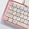 123 Keys ROA Profile Keycap customization Gift Cute rabbit PBT Keycaps Cute Key Cap Dye-Sub Mechanical Keyboard Keycap MX Switch
