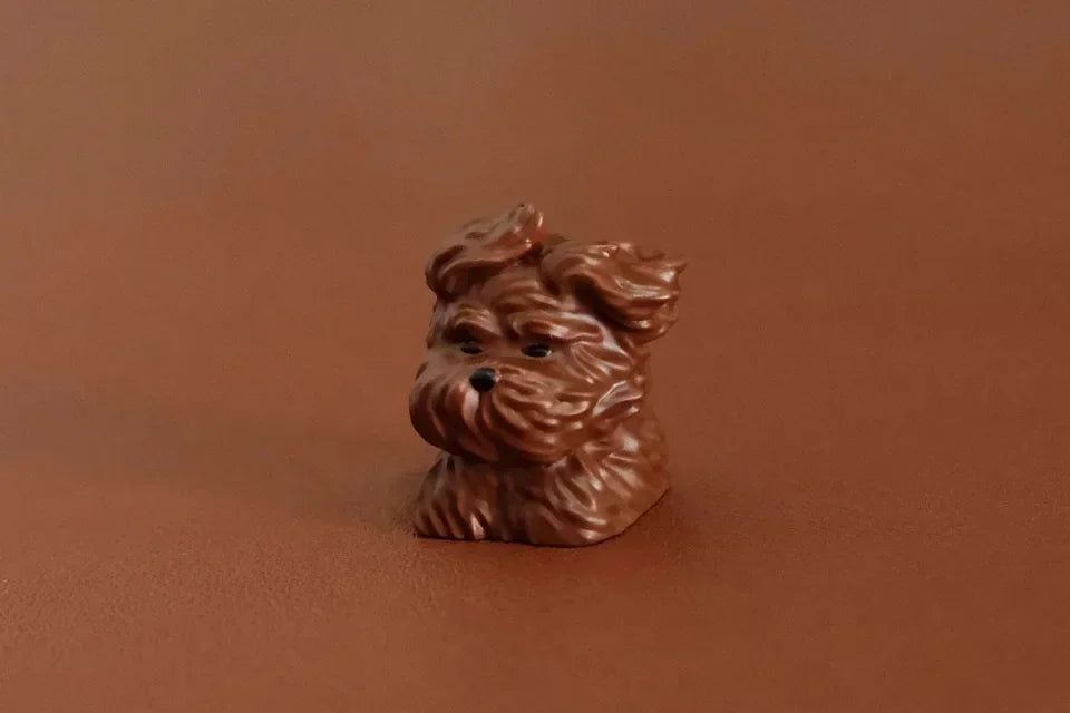 Scrawled Dog Keycaps The Wind Blows Puppy Cute Resin Keycap Custom 1U Cherry Profile Keycaps for Mechanical Keyboard Key Caps