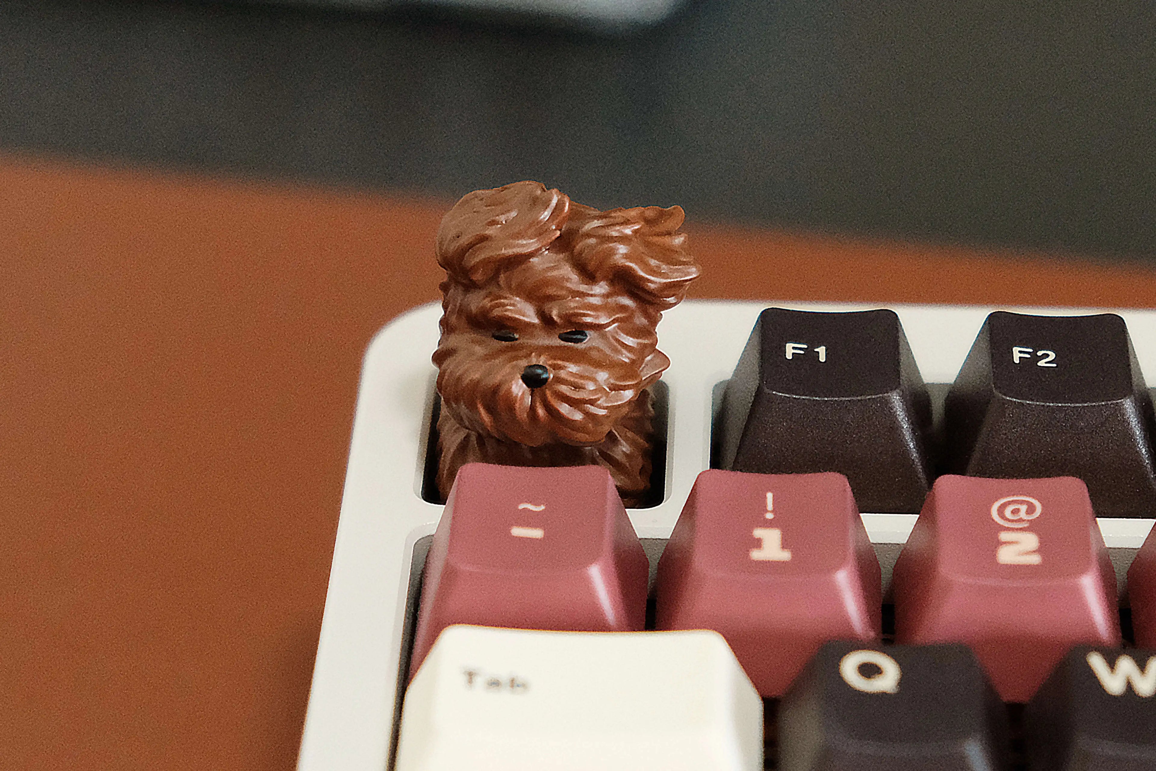 Stray Puppy Keycap Cute Custom Wind Blows Little Dog Point ABS 1U Key Cap MX Switch Handmade Artisan 3D Printing Lovely Keycaps