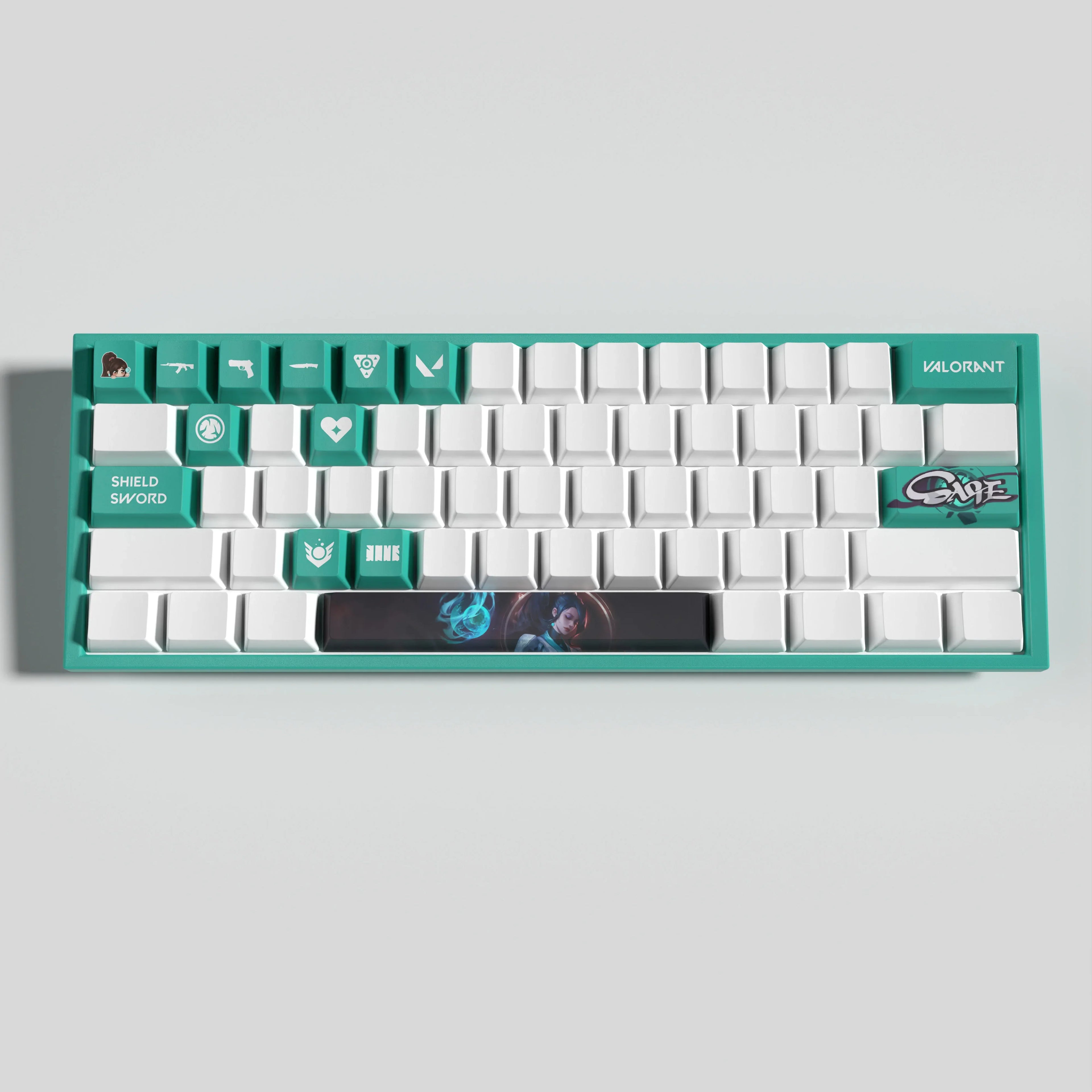Sage New design Valorant keycaps  OEM Profile 14keys MINI SET PBT dye sub keycaps