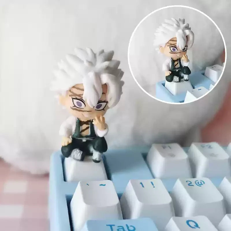 1pcs Demon Slayer Personalized Keycaps Mechanical Keyboard Resin Transparent Single Anime Key Cap Cute Mi Douzi Charcoal Jiro