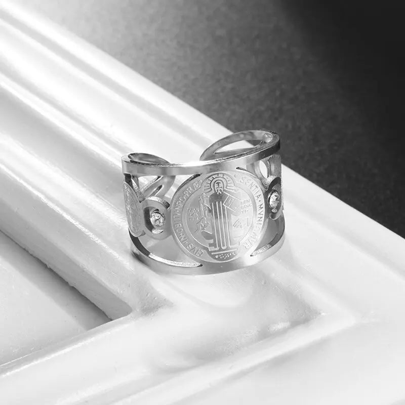 Retro Domineering Ethnic Style Fire-Breathing Dragon Ring Men\\'s Charm Open Ring Punk Motorcycle Rider Jewelry Accessories