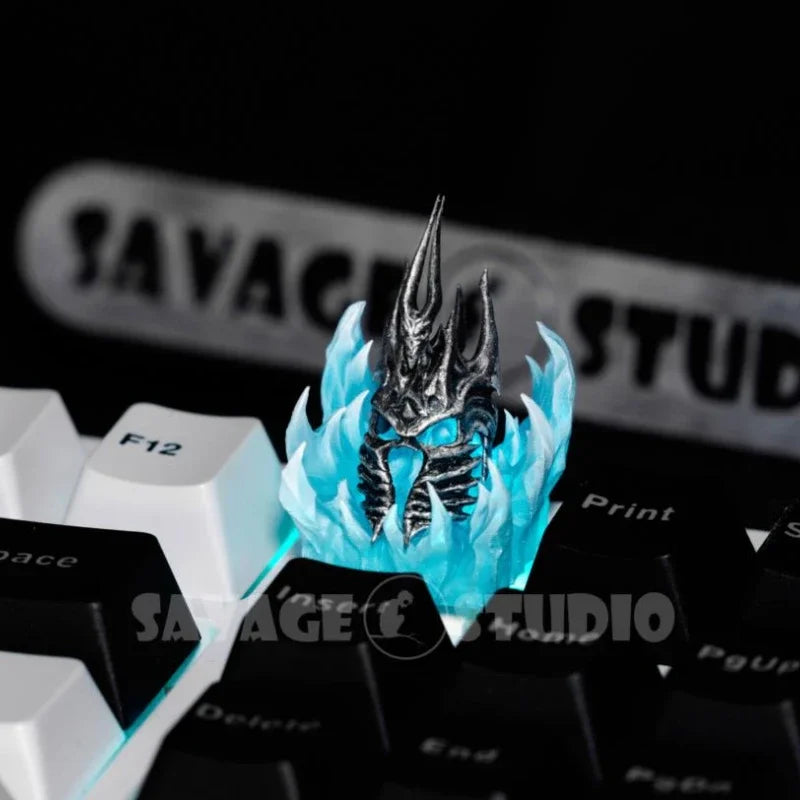 World of Warcraft Frostmourne Anime Keycaps Lich King Translucent Key Caps Mechanical Keyboard Caps Korean Keycap PC Gamer Gifts
