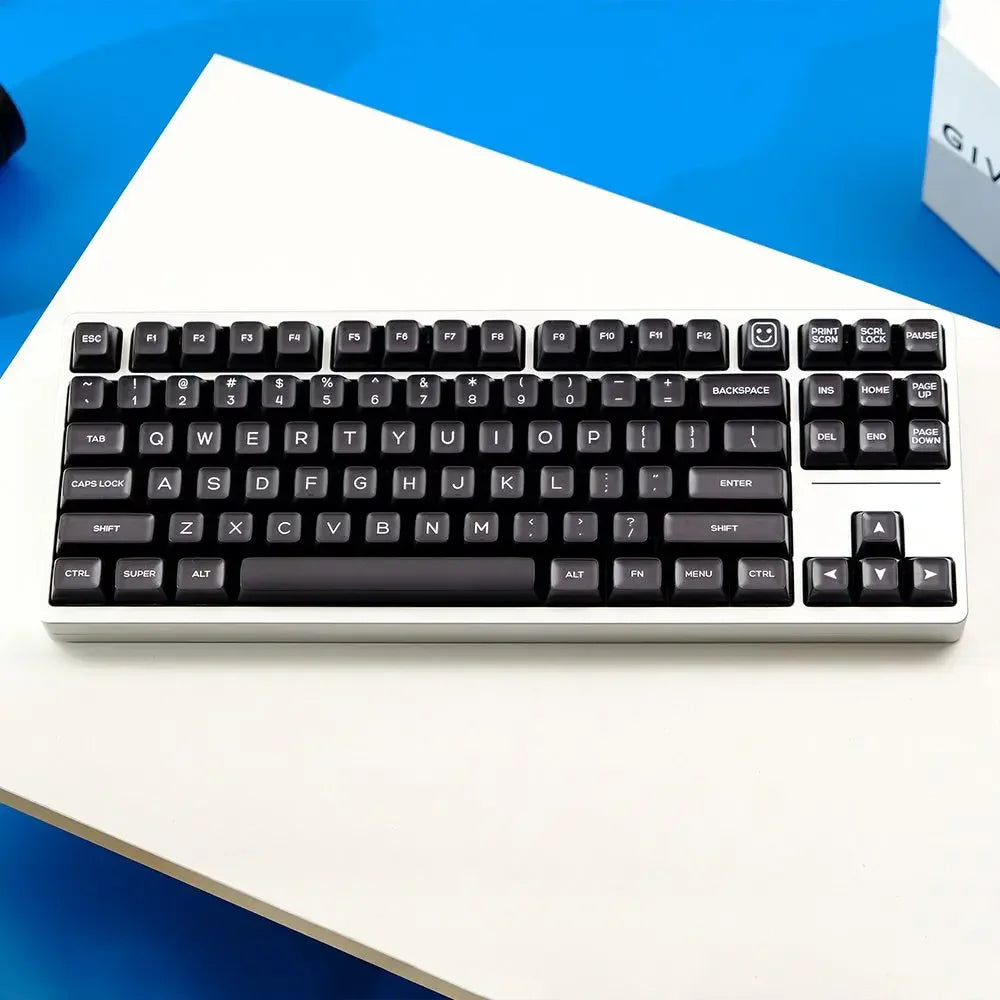 142 Keys SA Profile Keycaps Custom Marble Themed Double Shot PBT White Translucent Keyboards Keycap for MX Switch Game Keyboard