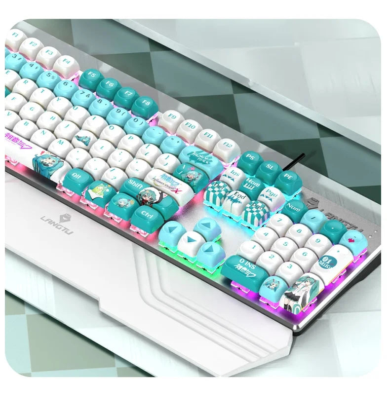 120key Miku Anime Theme Keycap MOA Hight PBT Heat Sublimation Personality Creative Customization Mechanical keyboard Keycap