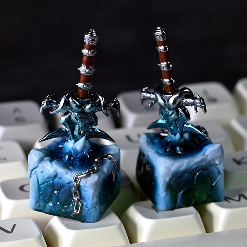 1Pc Mechanical Keyboard Keycaps OEM Height 3d Printed Personalized Resin Keycaps Wrath Of Frost The Lich King Game Key Cap Gifts