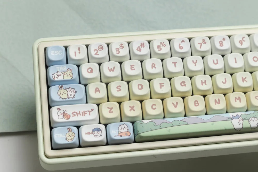 144 Keys Xiaoba Keycaps PBT Keycaps Five-sided Sublimation MOA Profile Keycaps For MX Switch Gaming Mechanical Keyboard Keycap