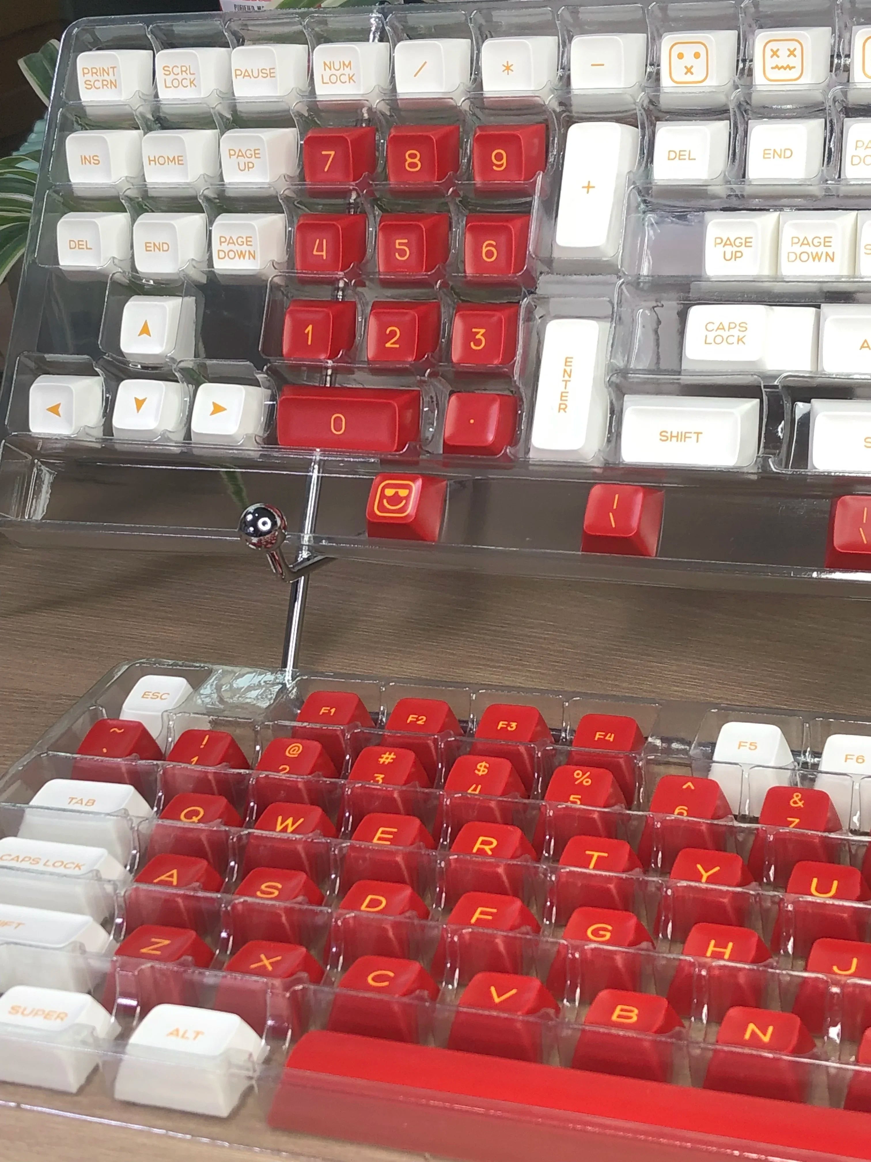 Year of the Dragon red three color matching Fuluxi SA height PBT material 160 keys full set