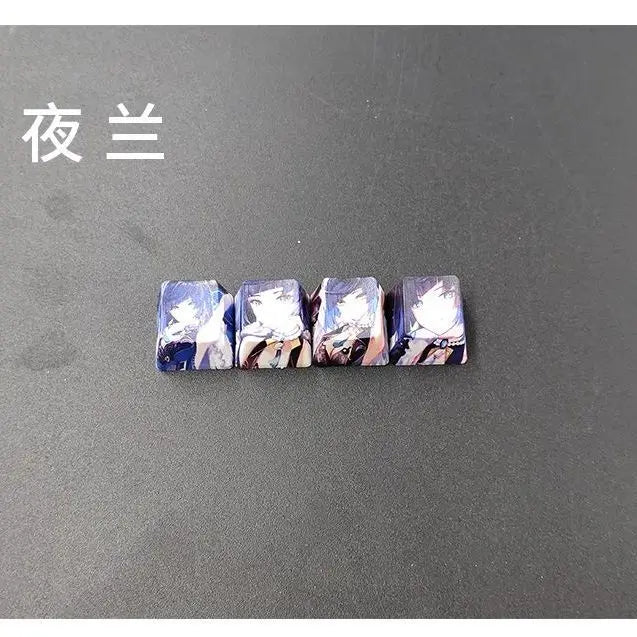 Cartoon Anime Genshin Impact Keycap zhongli Mechanical keyboard replacement key R4 PBT thermal sublimation Cherry OEM height