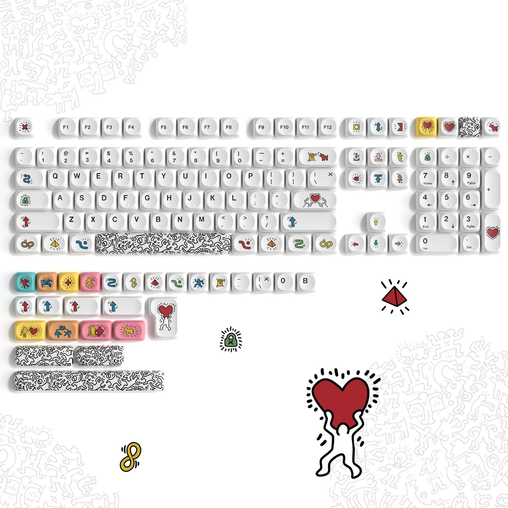 143 Keys Pink Cherry MOA Profile PBT Keycaps Dye Sub Customs  Key caps for 61/87/104 Cherry MX Switch Gaming Mechanical Keyboard