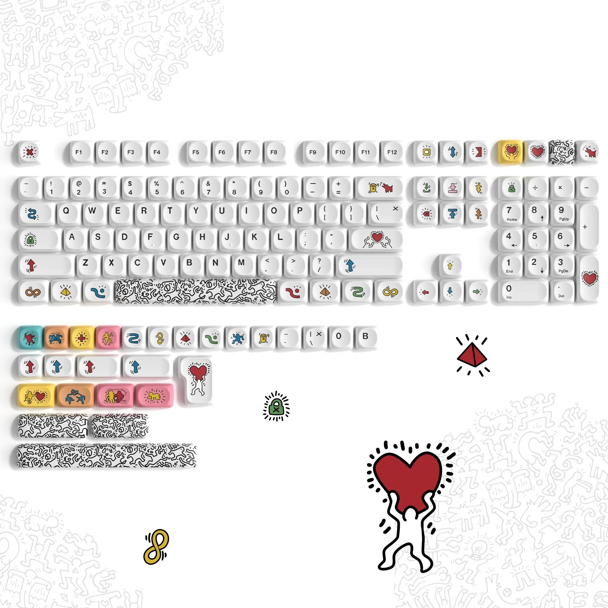 143 Keys Pink Cherry MOA Profile PBT Keycaps Customs Dye Sub Key caps for 61/87/104 Cherry MX Switch Gaming Mechanical Keyboard