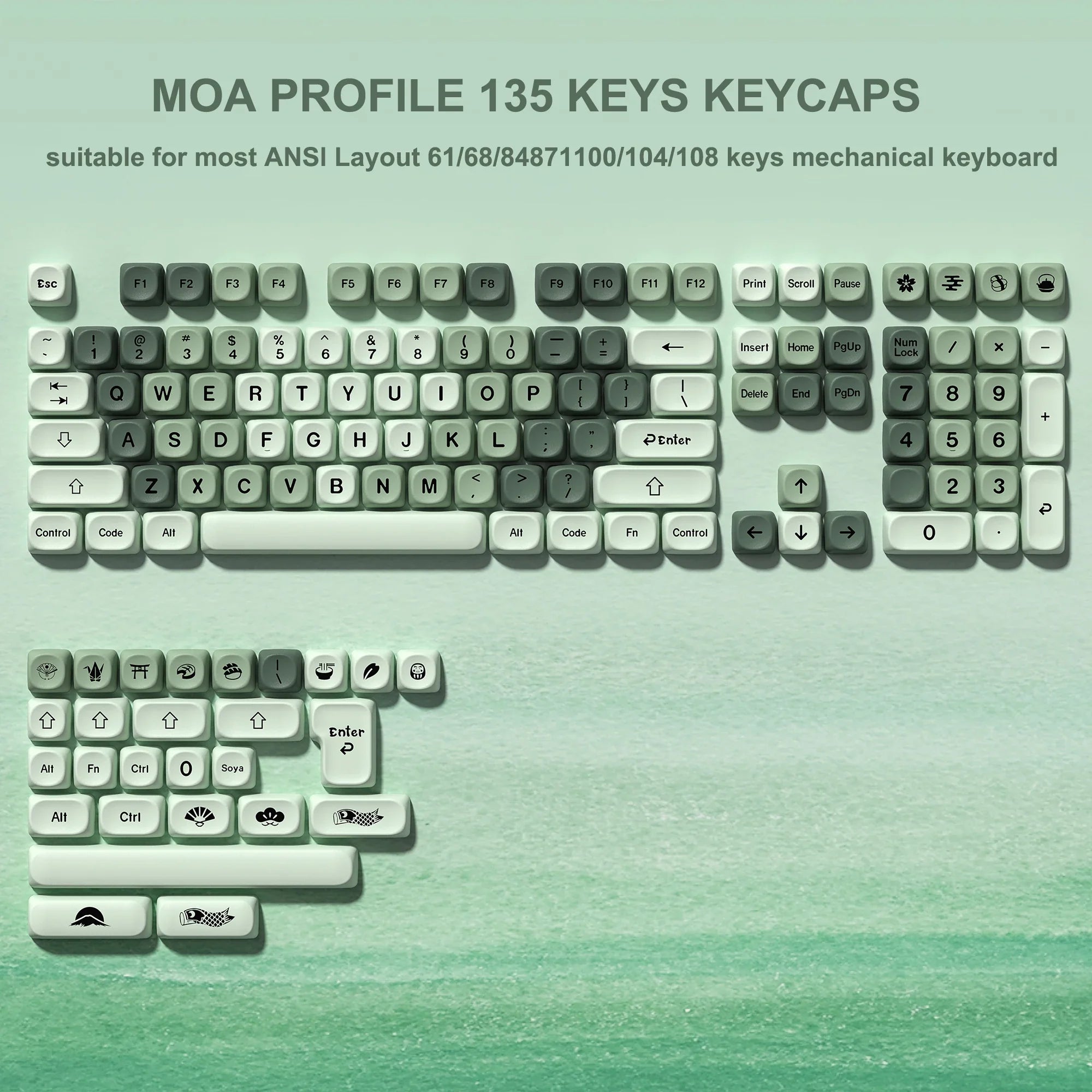 143 Keys Pink Cherry MOA Profile PBT Keycaps Dye Sub Customs  Key caps for 61/87/104 Cherry MX Switch Gaming Mechanical Keyboard