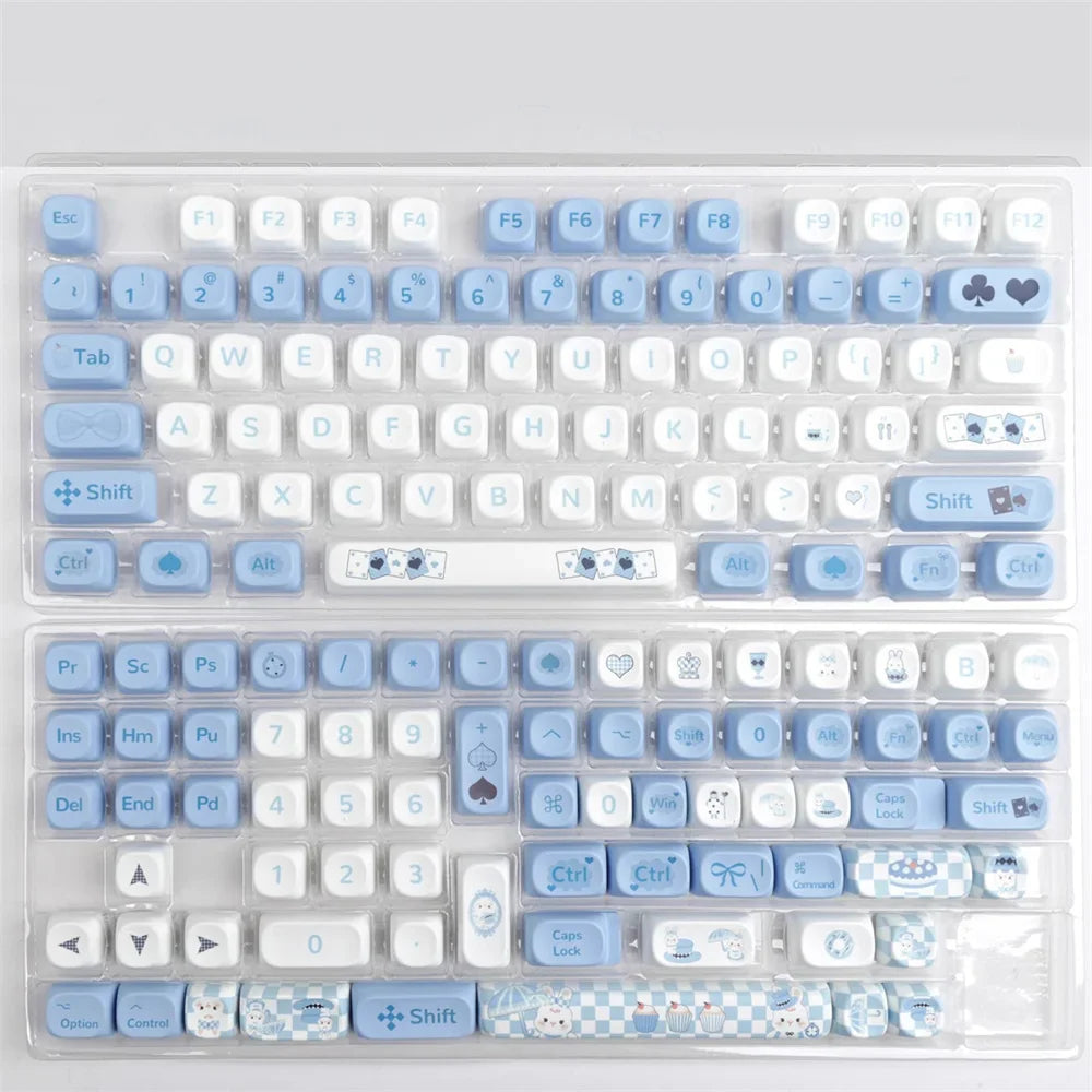 142 Keys MOA Profile Cartoon Theme Keycaps Thermal Five-side Dye-Sublimation Customized Key Caps Kit for Mechanical Keyboard